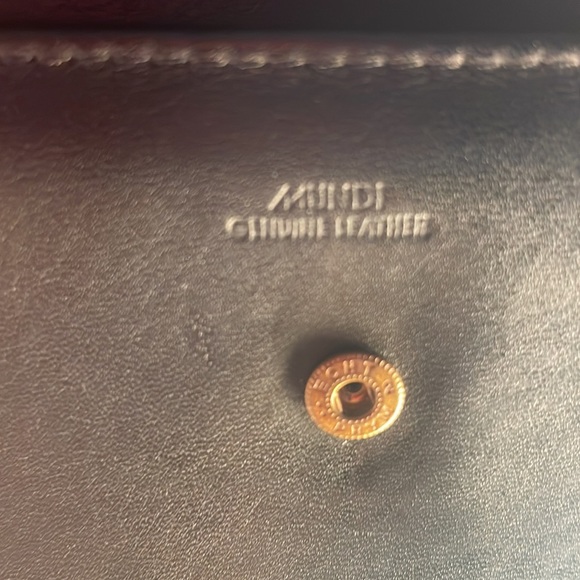 mundi Handbags - Mundi vintage authentic leather black wallet